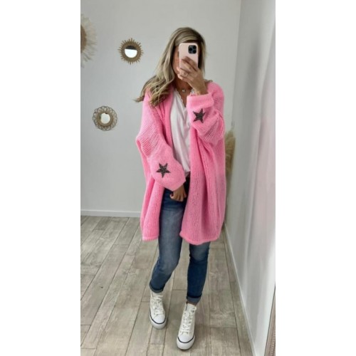 Pink star cardigan