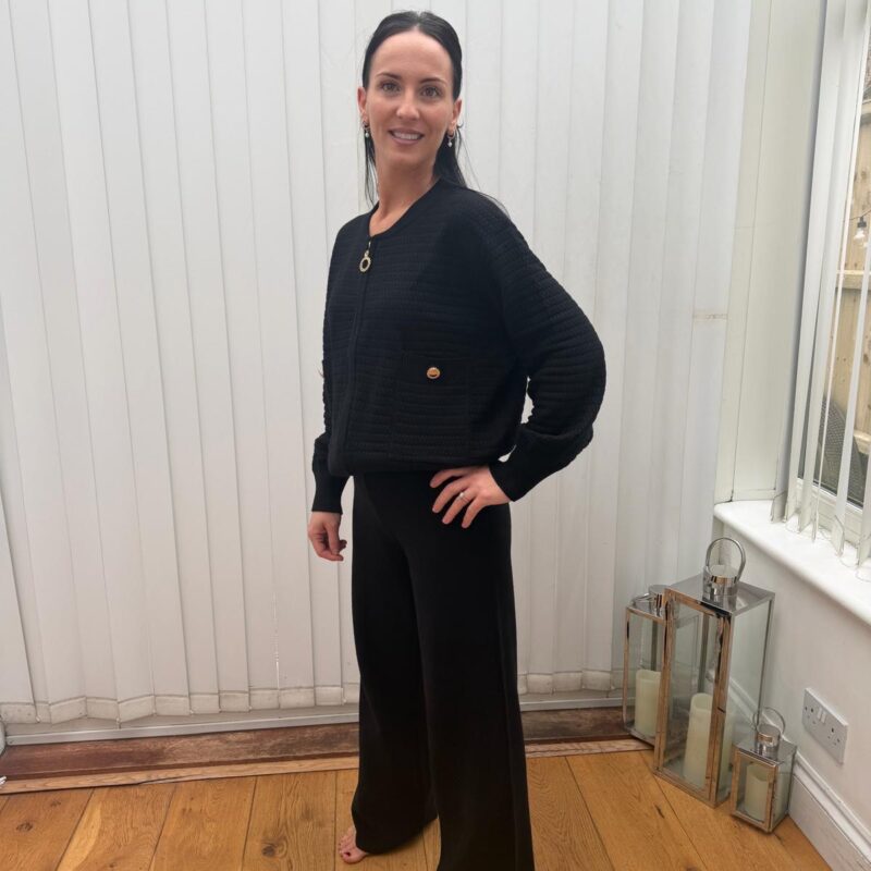 Ella waffle zip front tracksuit