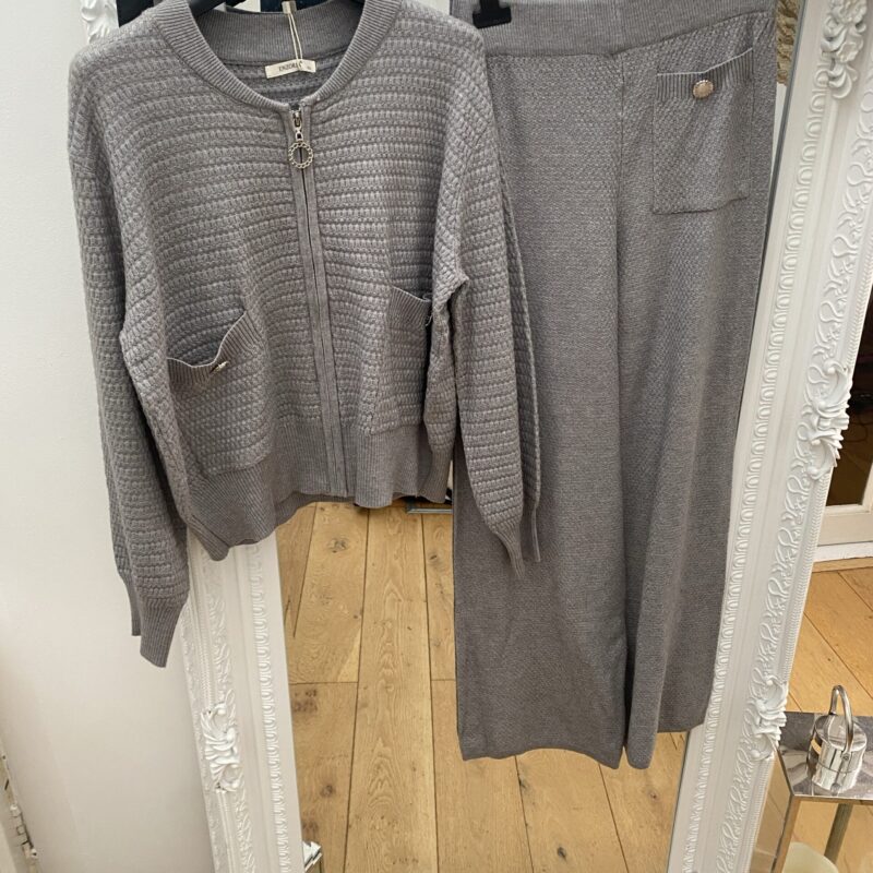 Ella waffle zip front tracksuit