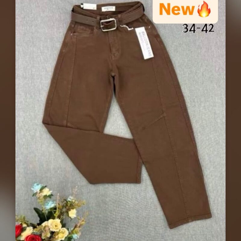 Trish balloon chocolate jeans