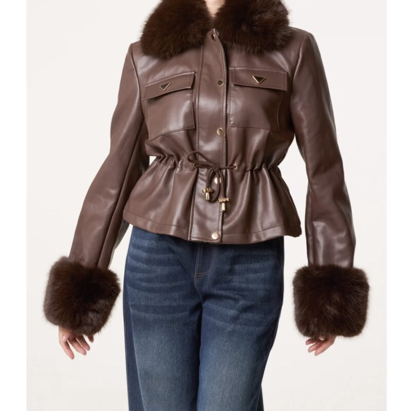Becky pu leather jacket